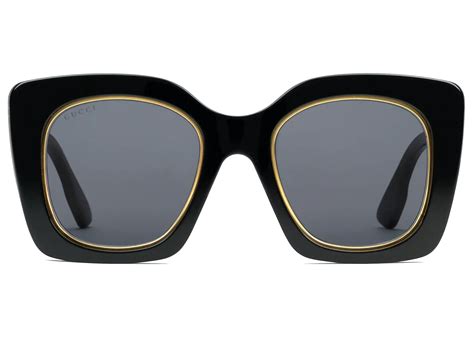 gucci sunglasses j0740|Squared frame sunglasses in black acetate .